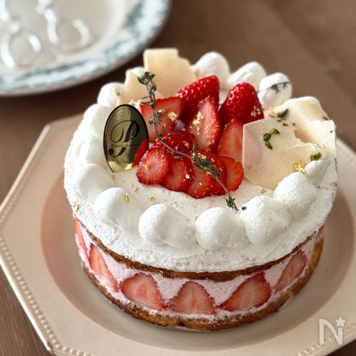 【オーブン不要!ナッペ不要!】簡単フレジェ風ケーキ
