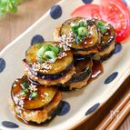 【なすのはさみ焼き】とろみ照りポン酢で絶品おかず♪