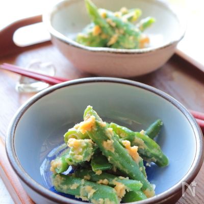 いんげんの練りごま和え（レンジ調理）