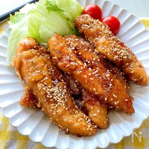 ごまたっぷり♡やみつき！ささみの甘辛揚げ【節約レシピ】 | レシピ