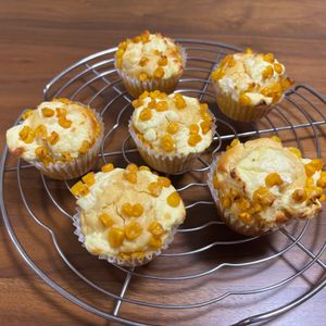 こむぎの作ってみた!投稿(米粉の【とうもろこしマフィン】朝ごはんや軽食にも♪)