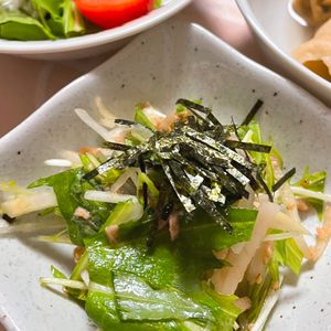 633toの作ってみた!投稿(やみつき!居酒屋風♪『大根と水菜のシャキシャキサラダ』)