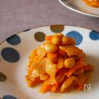 トマト味で食べやすい！大豆のケチャップ炒め