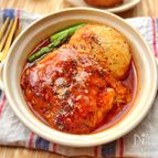 炊飯器のボタン一つで♫
とろとろチキンと新玉ねぎのトマト煮
