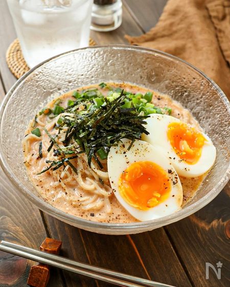 【5分で完成！濃厚甘辛担々風そうめん】汁まで飲み干す旨さ♡