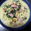ウニ&イクラの作ってみた!投稿(ほうれん草とベーコンの濃厚クリームパスタ)