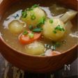 しょうが風味のじゃがいも団子汁