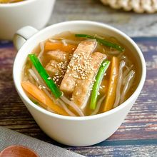 【さつま揚げともやしのあんかけスープ】10分で完成♪