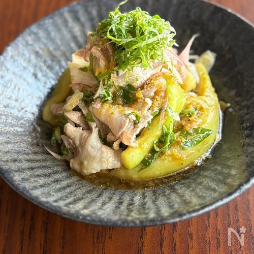 ナスと香味野菜の豚しゃぶ