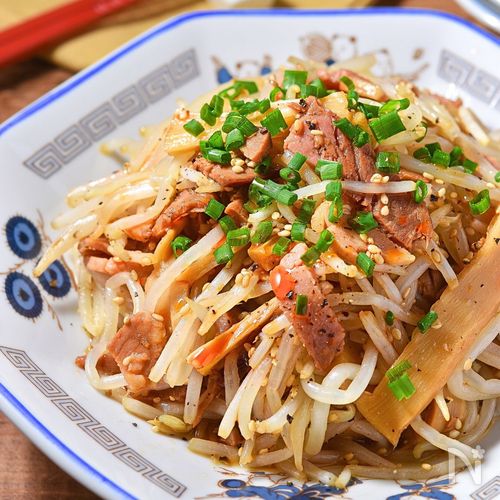 【焼き豚ともやしのピリ辛中華和え】５分で１品！おつまみおかず