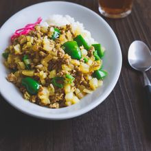 ひき肉と大根のカレー【ワンパン】