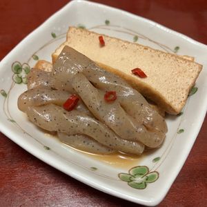 りんごの作ってみた!投稿(簡単和食＊こんにゃくと厚揚げの煮もの)