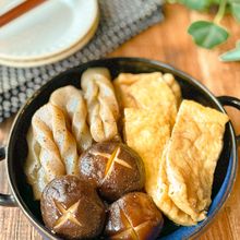 【味がしみしみ♡めんつゆで簡単♪】こんにゃくと椎茸の甘煮