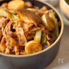 10分で完成！【エリンギ豚キム丼】
