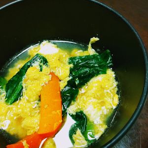 マルグリートの作ってみた!投稿(【小松菜と卵の中華風スープ】すぐできる！節約絶品スープ♡)