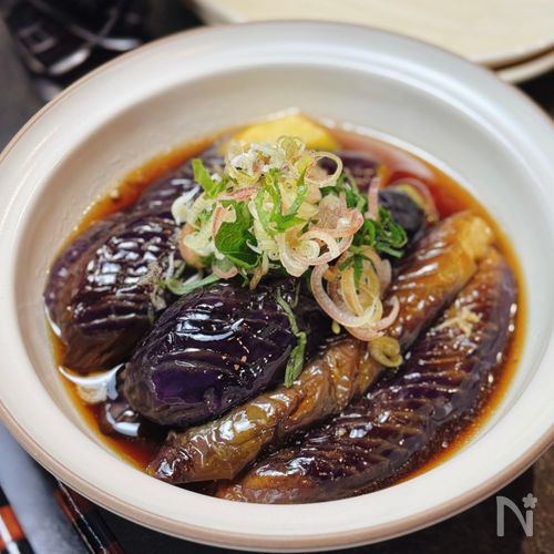 【茄子の揚げ浸し】薬味たっぷり!夏バテ知らず♪