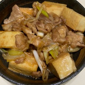 705の作ってみた!投稿(厚揚げと豚肉のすき焼き風甘辛炒め【ご飯が進む15分レシピ】)