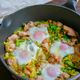 鶏肉と春キャベツのコンソメバタコーン！とろ〜り卵仕立て