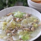 旨味たっぷり～♡むきあさりと白菜の旨だしとろみ煮