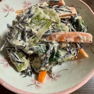 ミナの作ってみた!投稿(【ひじき胡麻サラダ】栄養満点 ˎˊ˗ 野菜嫌いさんにも ⌾)