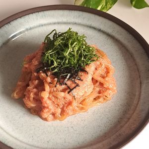 とのちゃまの作ってみた!投稿(【濃厚だけどヘルシー！？】明太しらたきパスタ)