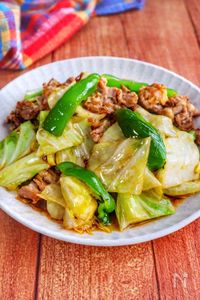 ごはんが進む♪【豚こま野菜の回鍋肉風】