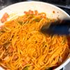 トマトジュースでナポリタン！の工程4