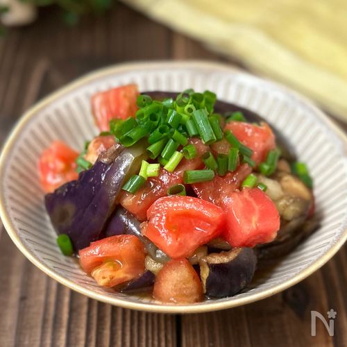 かつお節薫る【ナスとトマトの和風和え】