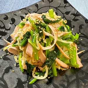 楽ラク手抜キッチン🐶🐾の作ってみた!投稿(【ごま油香る】もやし小松菜ハムの中華サラダ #作り置き#副菜)