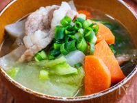 レンジで時短♪我が家の豚汁