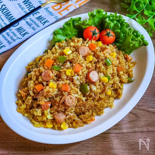 ♡簡単で美味しい病みつき~マヨカレーチャーハン♡