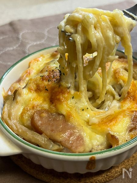 超簡単！ワンパンで作るスパゲティグラタン