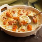 手軽すぎる【かぼちゃと長ねぎのグラタン（ドフィノワ）】