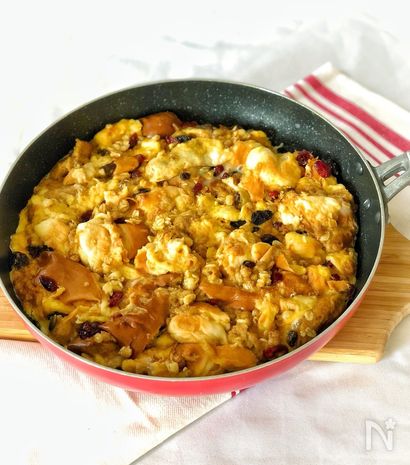 フライパンでお手軽に♡パンプティング♡朝食にもぴったり！