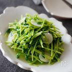 『豆苗のにんにく炒め』めちゃうま👏ペロリと一袋🫶🫶