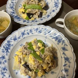 Hikeyの作ってみた!投稿(行列の中華屋さんの🍚ふんわり甘～い🤭豚肉と玉子のいりつけ)