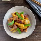 【新じゃがいもと豚バラの生姜照り焼き炒め】ご飯に合う♪