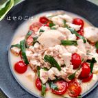 貧血予防にも♪【トマトが甘い♡ツナとにら豆腐スープ仕立て】