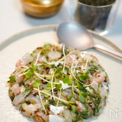 塩昆布の旨味が決め手‼︎『鯛の塩昆布タルタル』