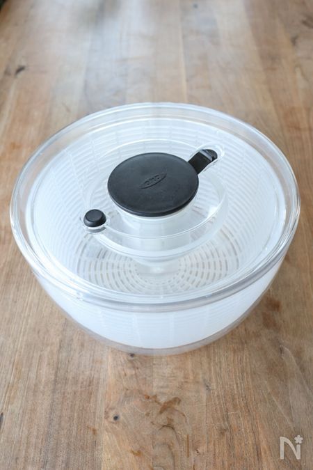 クリアサラダスピナーのノブを下げたところ