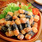 【むね肉の揚げ焼きのりから】表面サクッとお肉はジューシー