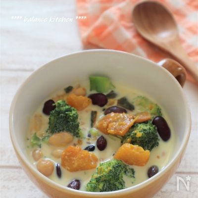 食物繊維とビタミンたっぷり。かぼちゃのミルクスープ