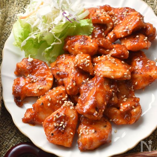 米粉+鶏むね肉deやわらかヘルシーヤンニョムチキン