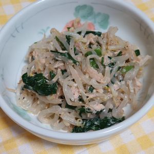 あきぷぅの作ってみた!投稿(レンチン4分！混ぜるだけ【もやしとニラのツナマヨナムル】)