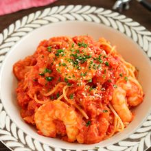 濃厚♡エビのトマトクリームパスタ