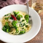 “菜の花”としらすのペペロンチーノ
