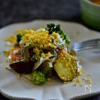 炊飯器で作る　根菜たっぷりミモザ風ホットサラダ