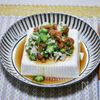 さっぱりと食べる「オクラとエノキの梅ポン酢冷奴」