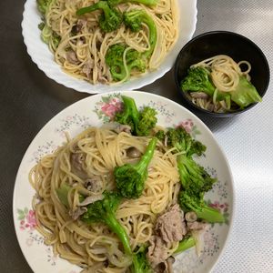 そら・ゆずの作ってみた!投稿(パパッと簡単に作れる♪ベーコンとキノコの旨み和風パスタ)