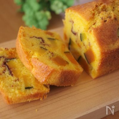 ホットケーキミックスで、かぼちゃの簡単パウンドケーキ